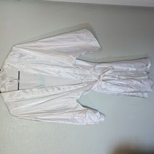 Gilligan & O'Malley | White Satin Bride Short Robe Size XL